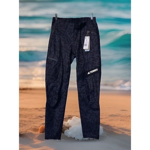 Adidas Pants Women S Black Terrex RAIN.RDY‎ Primeknit HU1832 Hiking Wind Proof - Picture 1 of 14
